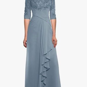 Dusty Blue Formal Dress/Mother of the Bride Dress/Bridesmaid dress